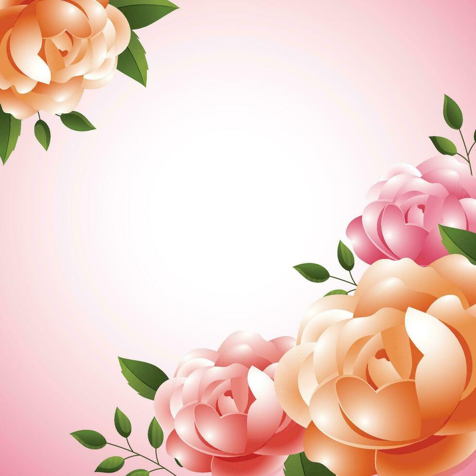 Floral background design vector