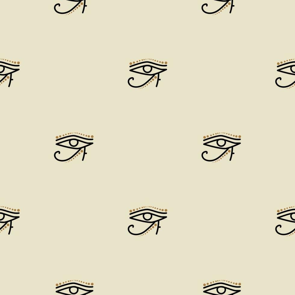 Ancient Egypt sign of Ra. Vector illustration. Seamless pattern