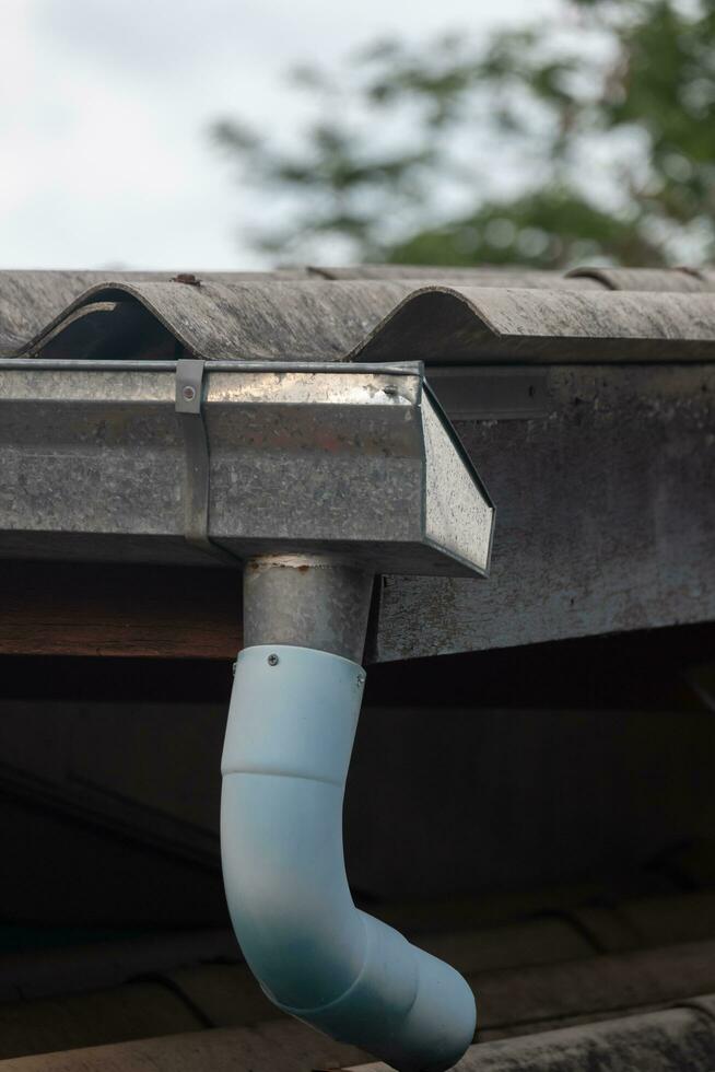 Rain gutter made of zinc photo