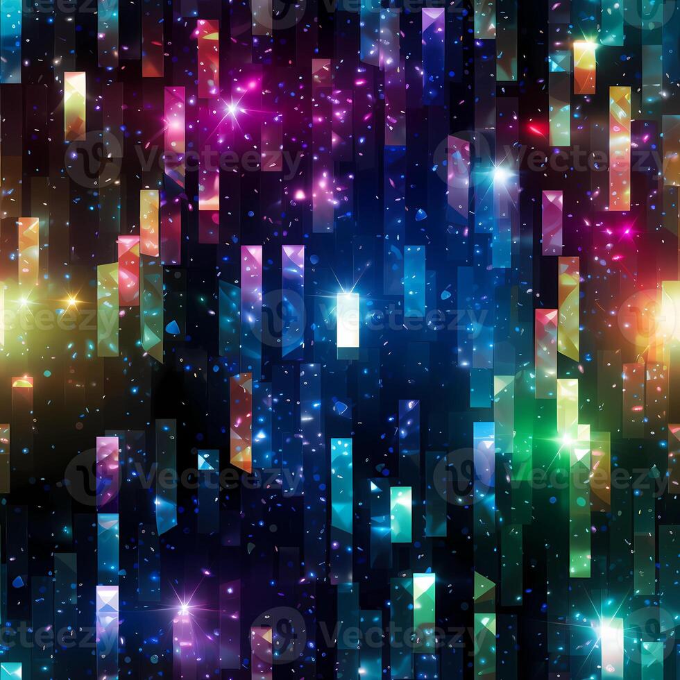 Seamless Bright Multicolored Confetti, Firework Abstract, New Year Or Birthday Background. High quality illustration. photo