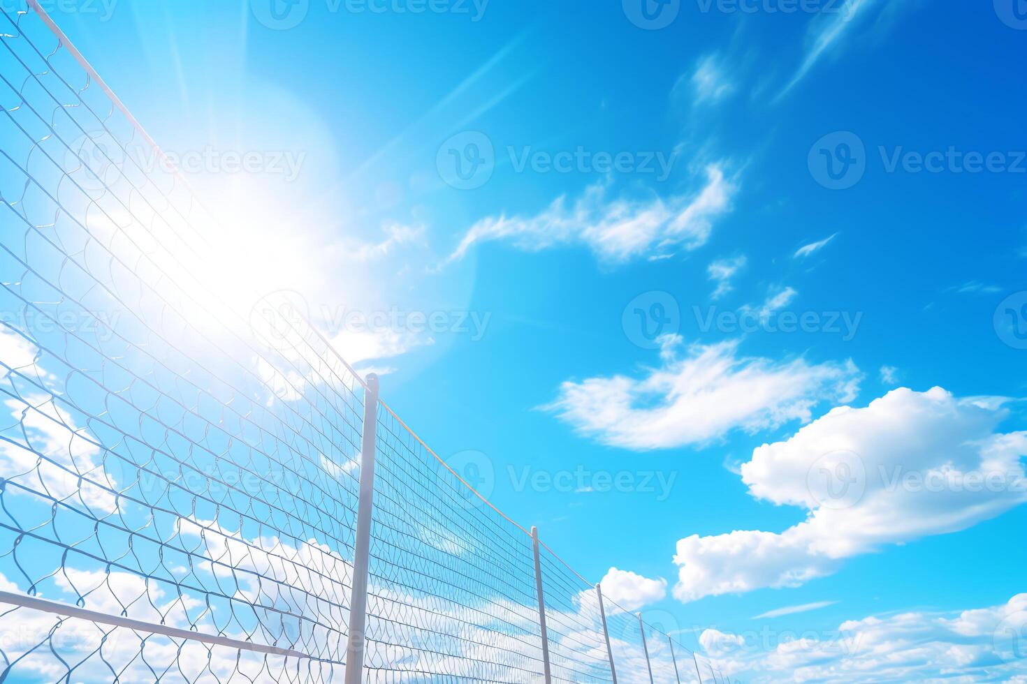 fencing wire with sky view photo