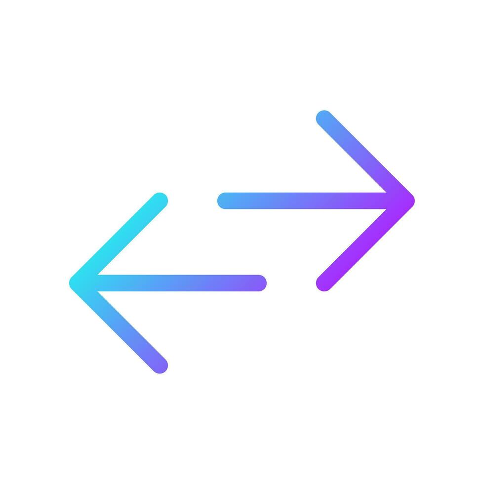 Swap languages pixel perfect gradient linear ui icon. Translator feature. Digital dictionary button. Line color user interface symbol. Modern style pictogram. Vector isolated outline illustration