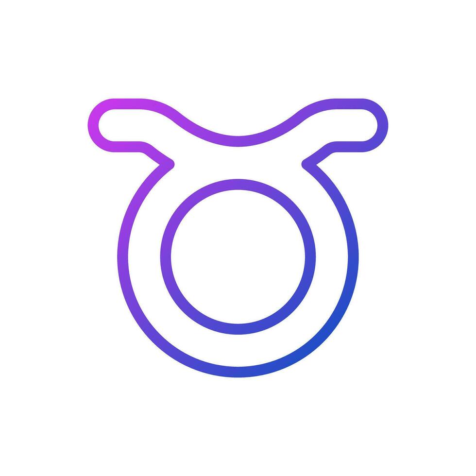 Taurus pixel perfect gradient linear vector icon. Star sign. Second element of modern zodiac system. Bull in astrology. Thin line color symbol. Modern style pictogram. Vector isolated outline drawing