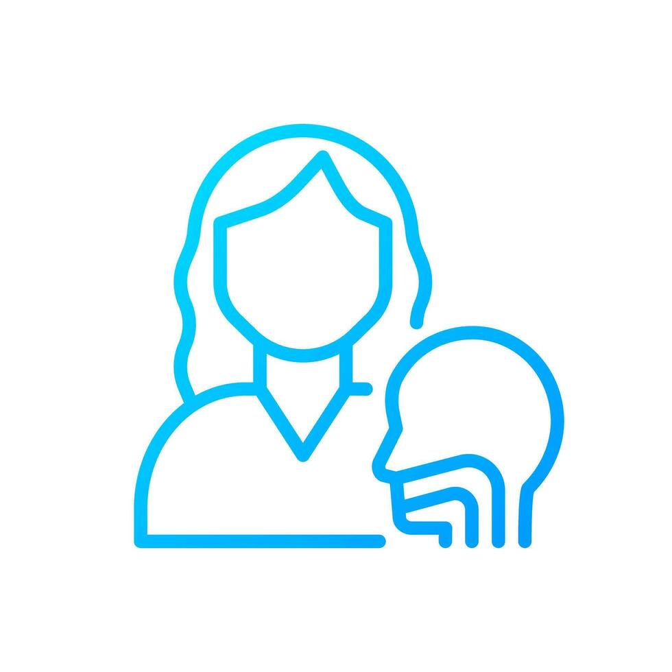 Otorhinolaryngology pixel perfect gradient linear vector icon. Throat and nose diseases. Examination, treatment. Thin line color symbol. Modern style pictogram. Vector isolated outline drawing
