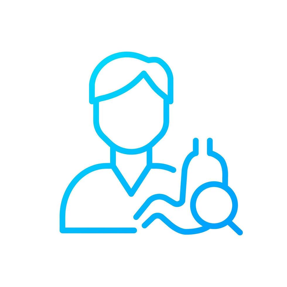 Gastroenterology pixel perfect gradient linear vector icon. Gastrointestinal system disorders. Diagnostics, treatment. Thin line color symbol. Modern style pictogram. Vector isolated outline drawing