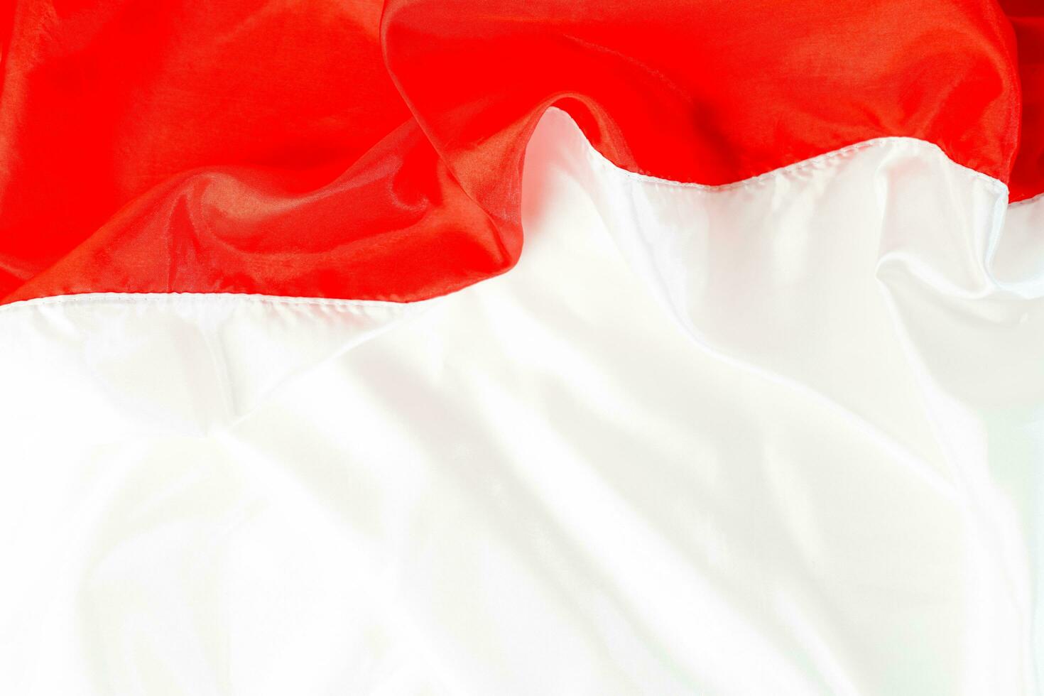 ribbon, red and white flag of Indonesia independence day August 17th, i love indonesia, isolated on white background photo