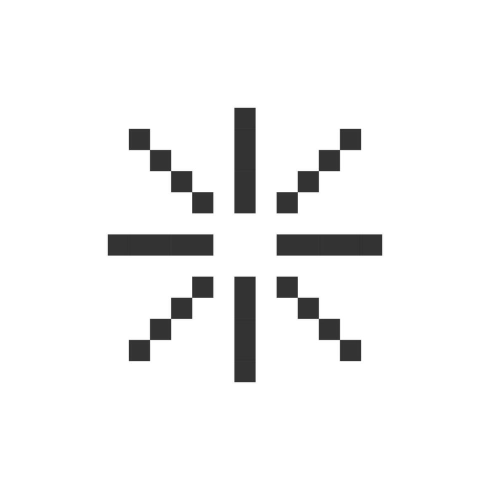 Loading indicator pixelated ui icon. Progress spinner. Ongoing process. Wait for download. Editable 8bit graphic element. Outline isolated vector user interface image for web, mobile app. Retro style