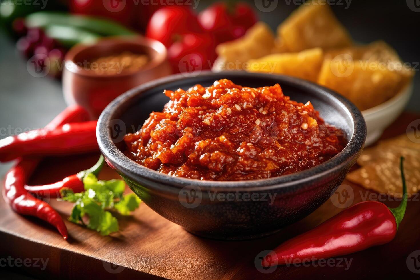 valores foto de sambal comida fotografía ai generado