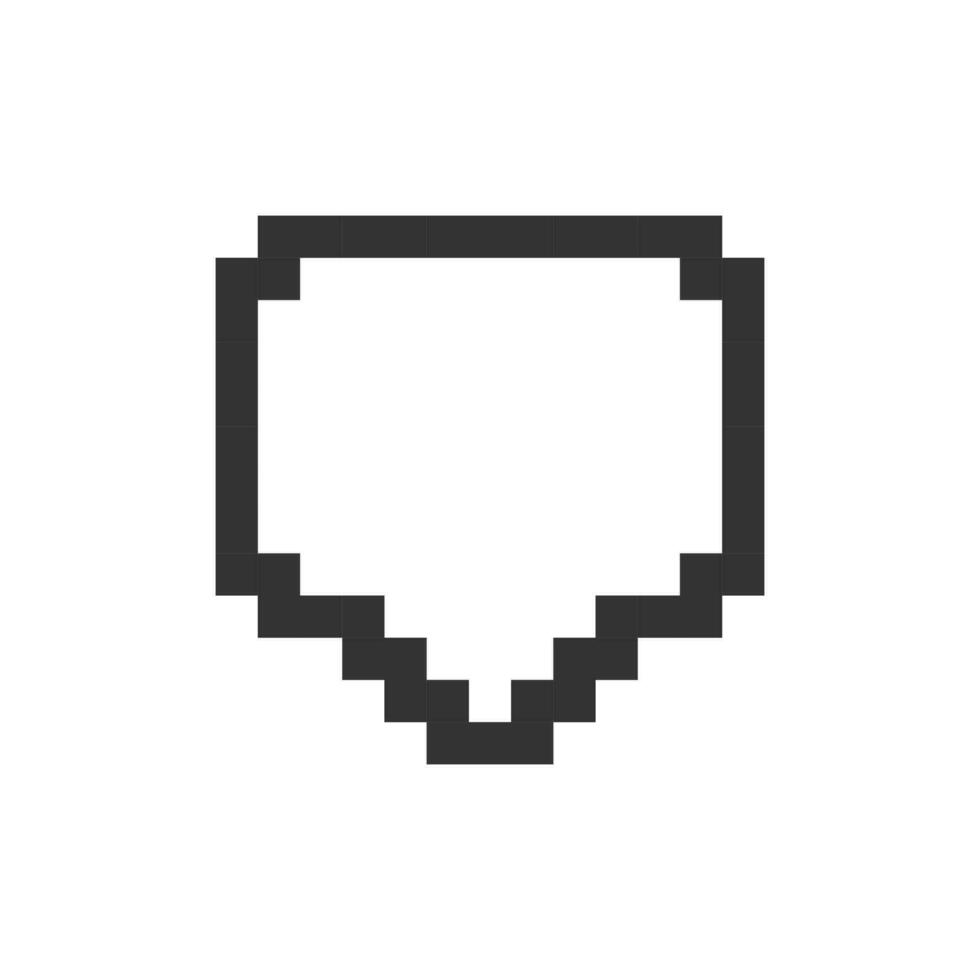 Leave note pixelated ui icon. Social media notification. New message in chat alert. Editable 8bit graphic element. Outline isolated vector user interface image for web, mobile app. Retro style