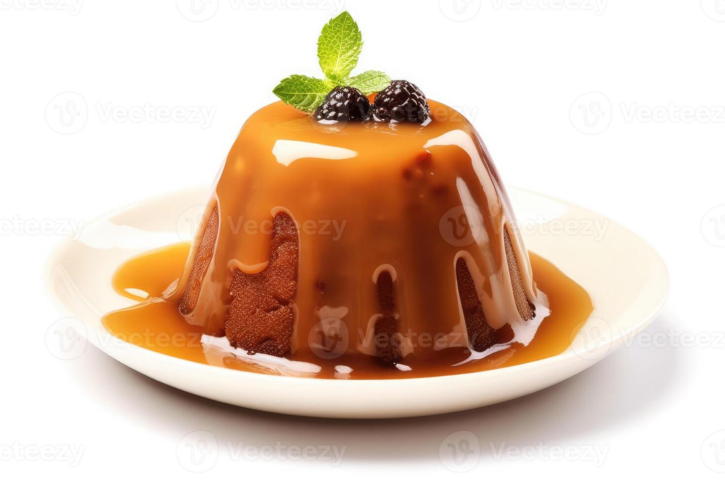 stock photo of pudding food photography studio light AI Generated