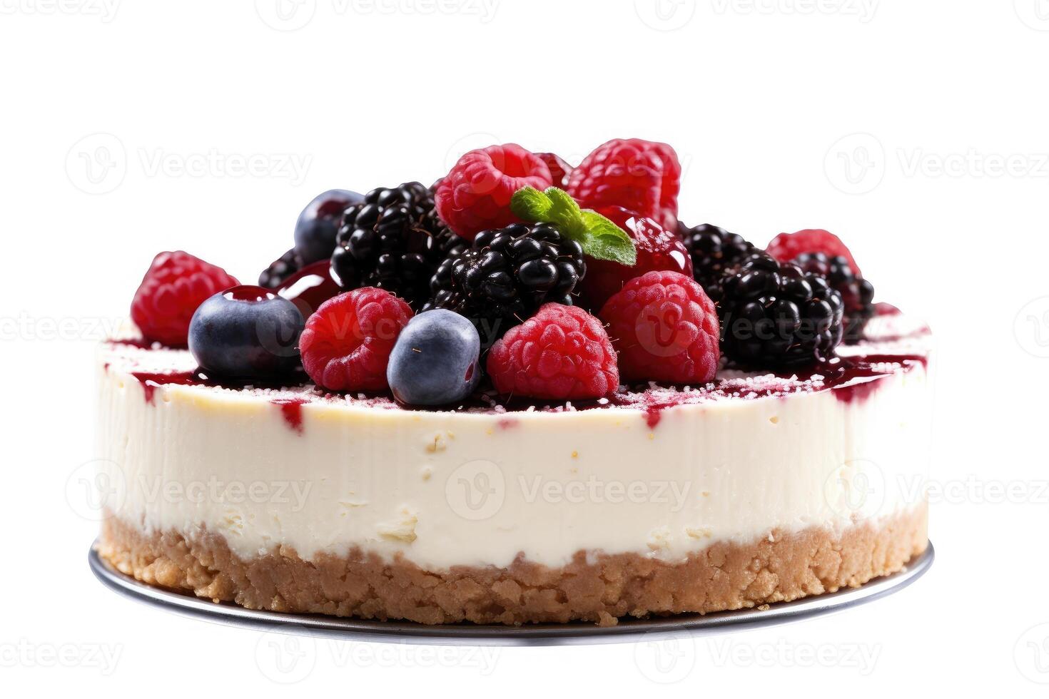 stock photo of cheesecake food photography isolated white background AI Generated