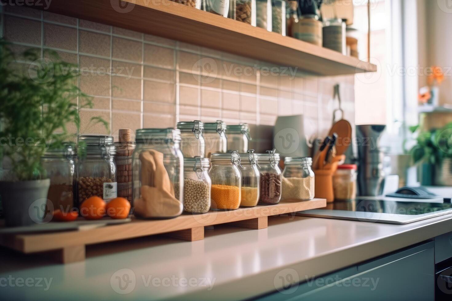 stock photo of inside kitchen close up AI Generated