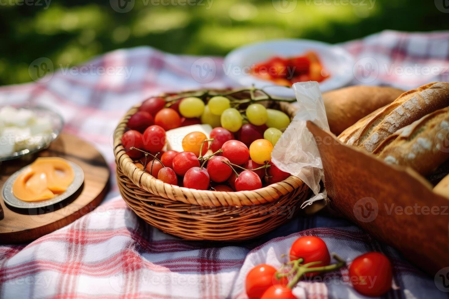 picnic bocadillo comida fotografía ai generado foto