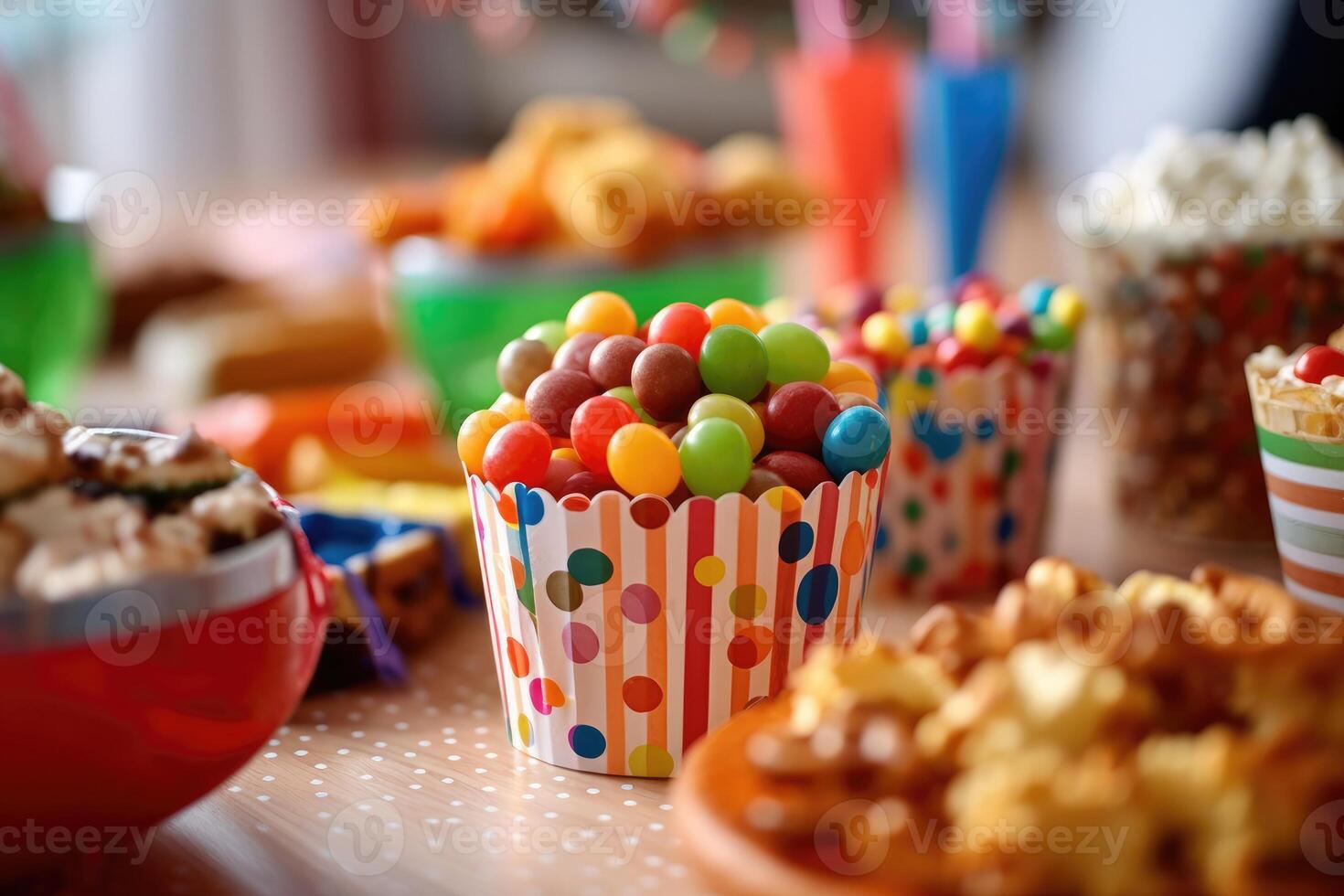 birthday party snack Food Photography AI Generated photo