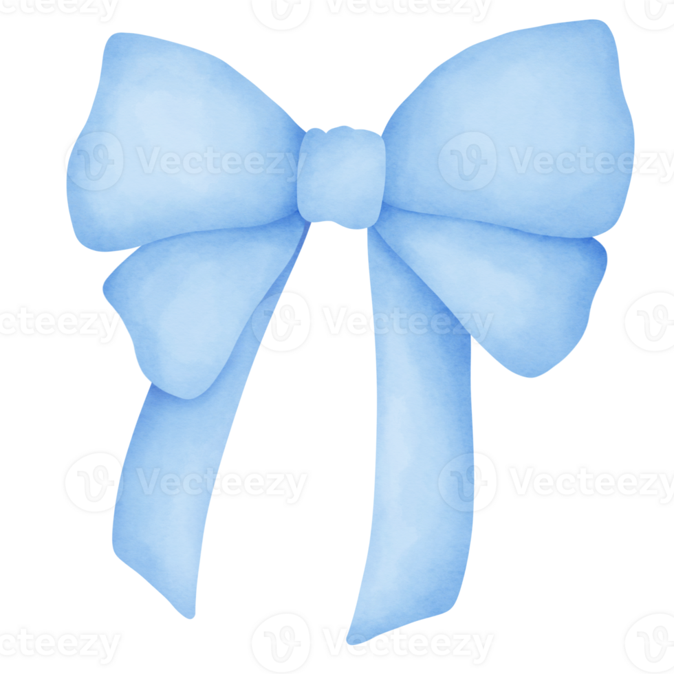 Watercolor ribbon bow png
