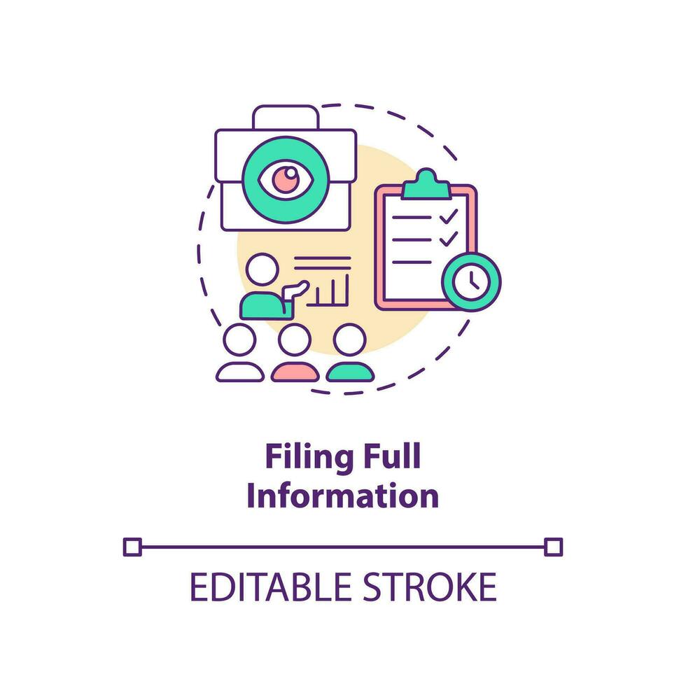 Filling full information concept icon. Preventing mass exodus during mergers abstract idea thin line illustration. Isolated outline drawing. Editable stroke vector