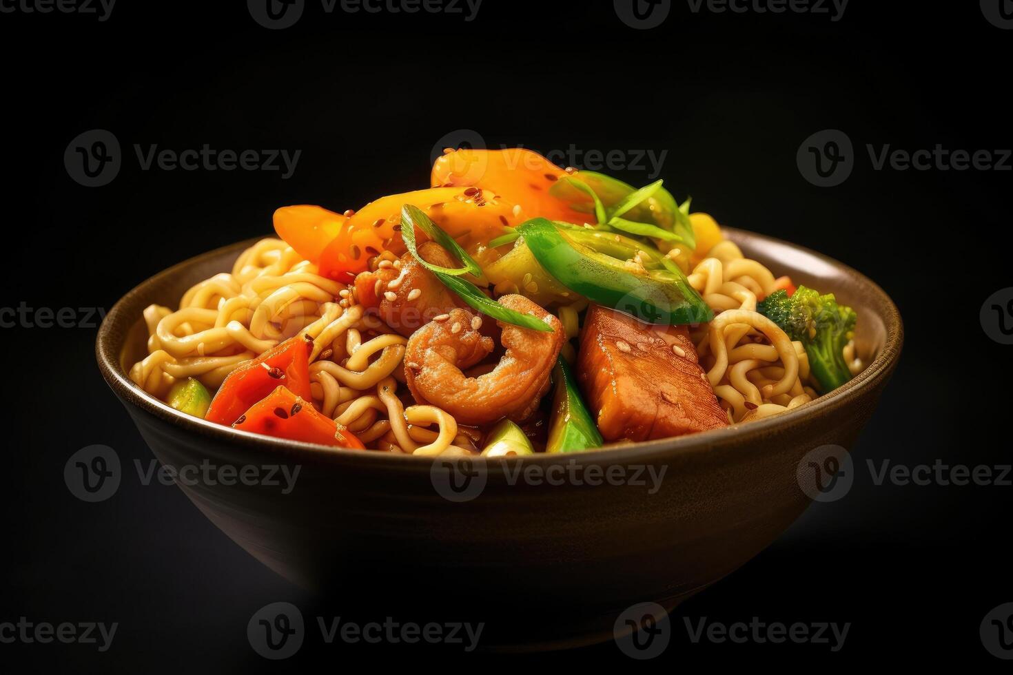 professional food photography instant noodles AI Generated photo