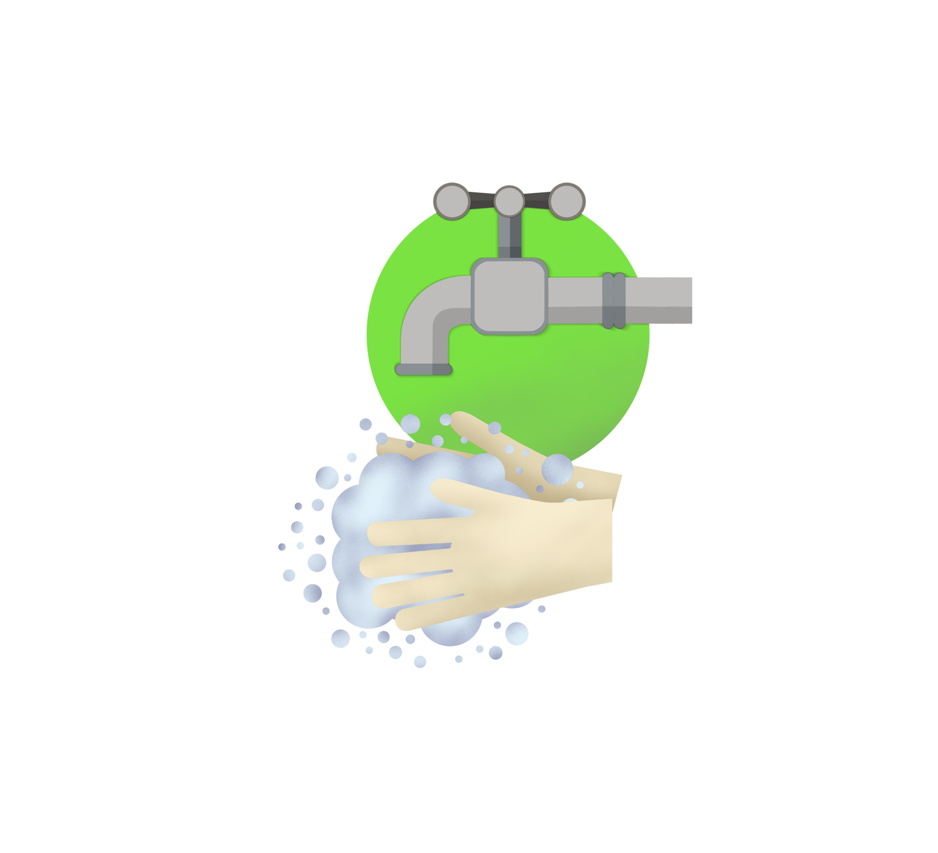 Hygiene. Cleaning Hands. Washing hands with soap. Young woman washing