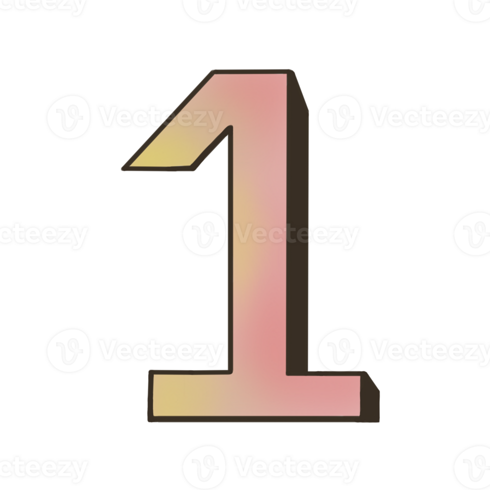 number one drawing png