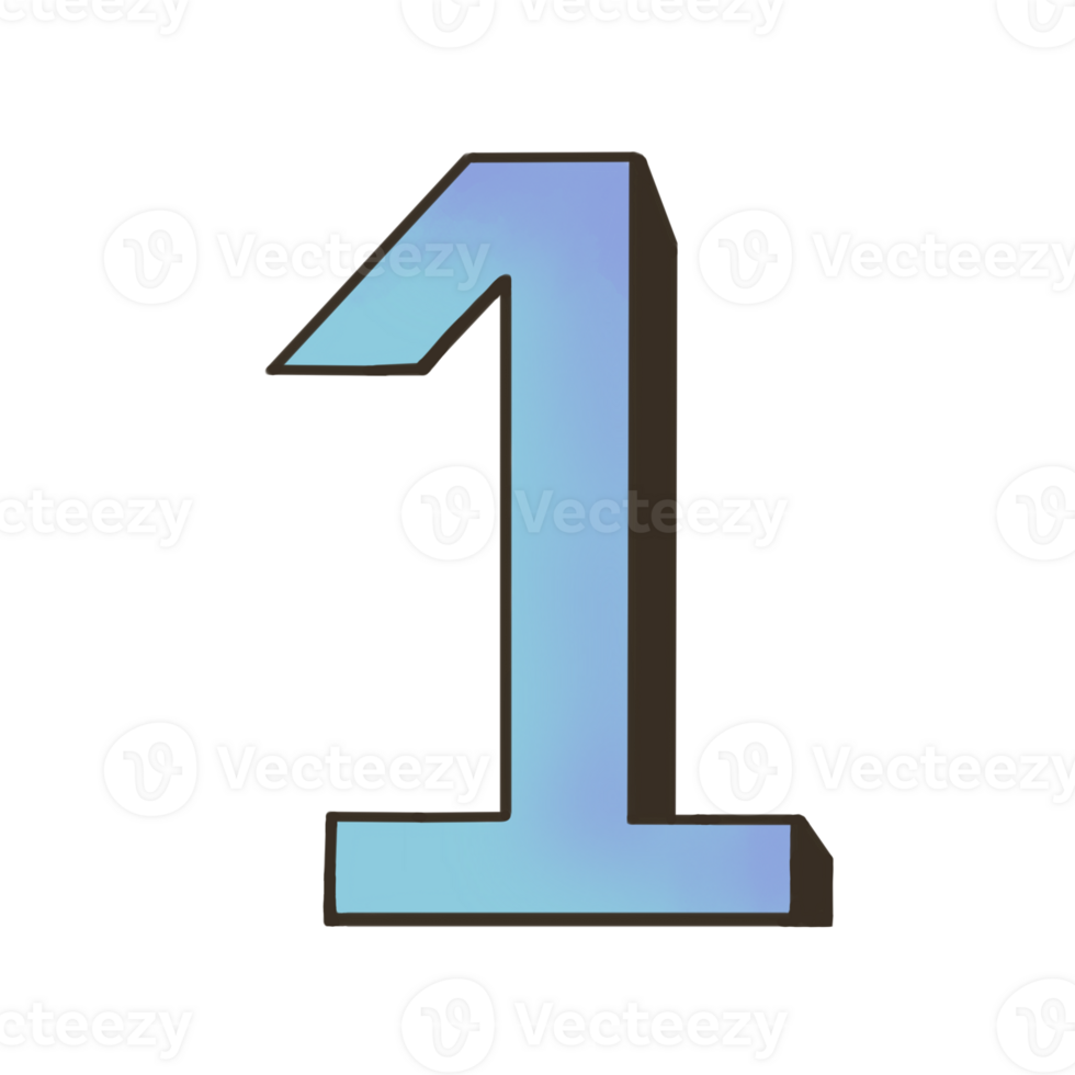 number one illustration png