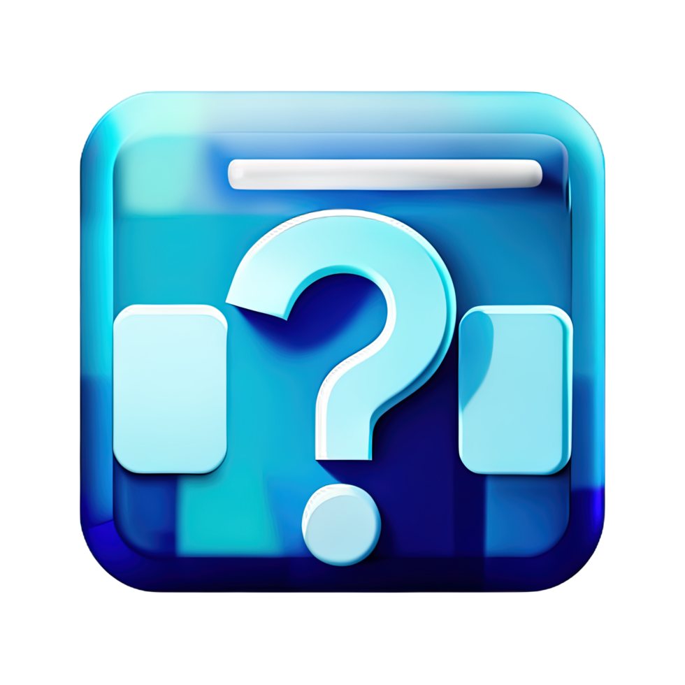 3d question mark icon sign png