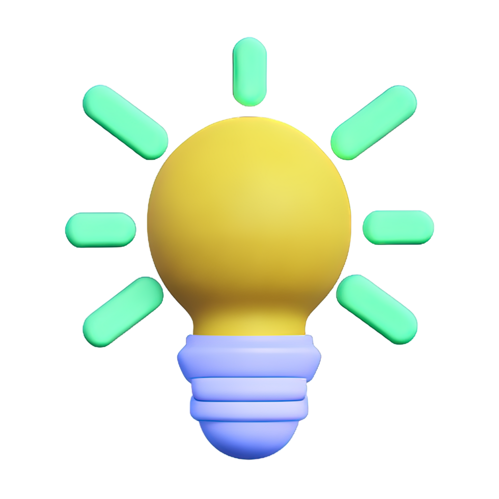 3D Bulb light  icon png