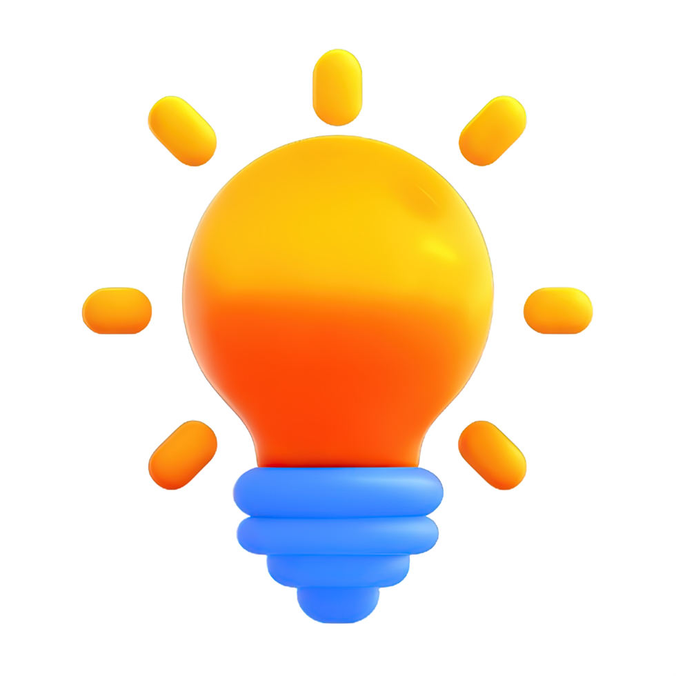 3D Bulb light  icon png