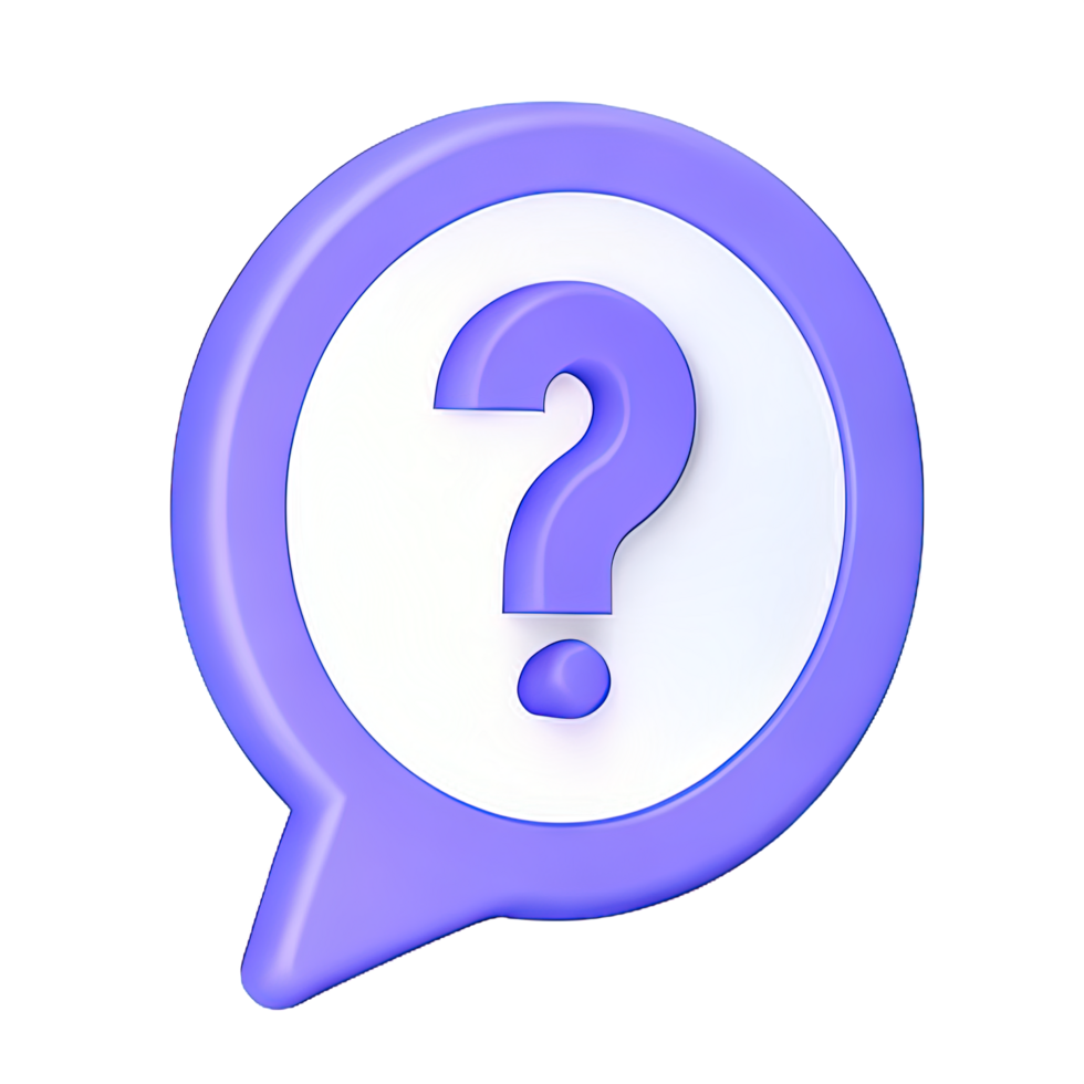 3d question mark icon sign png