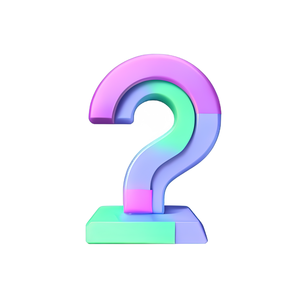 3d question mark icon sign png