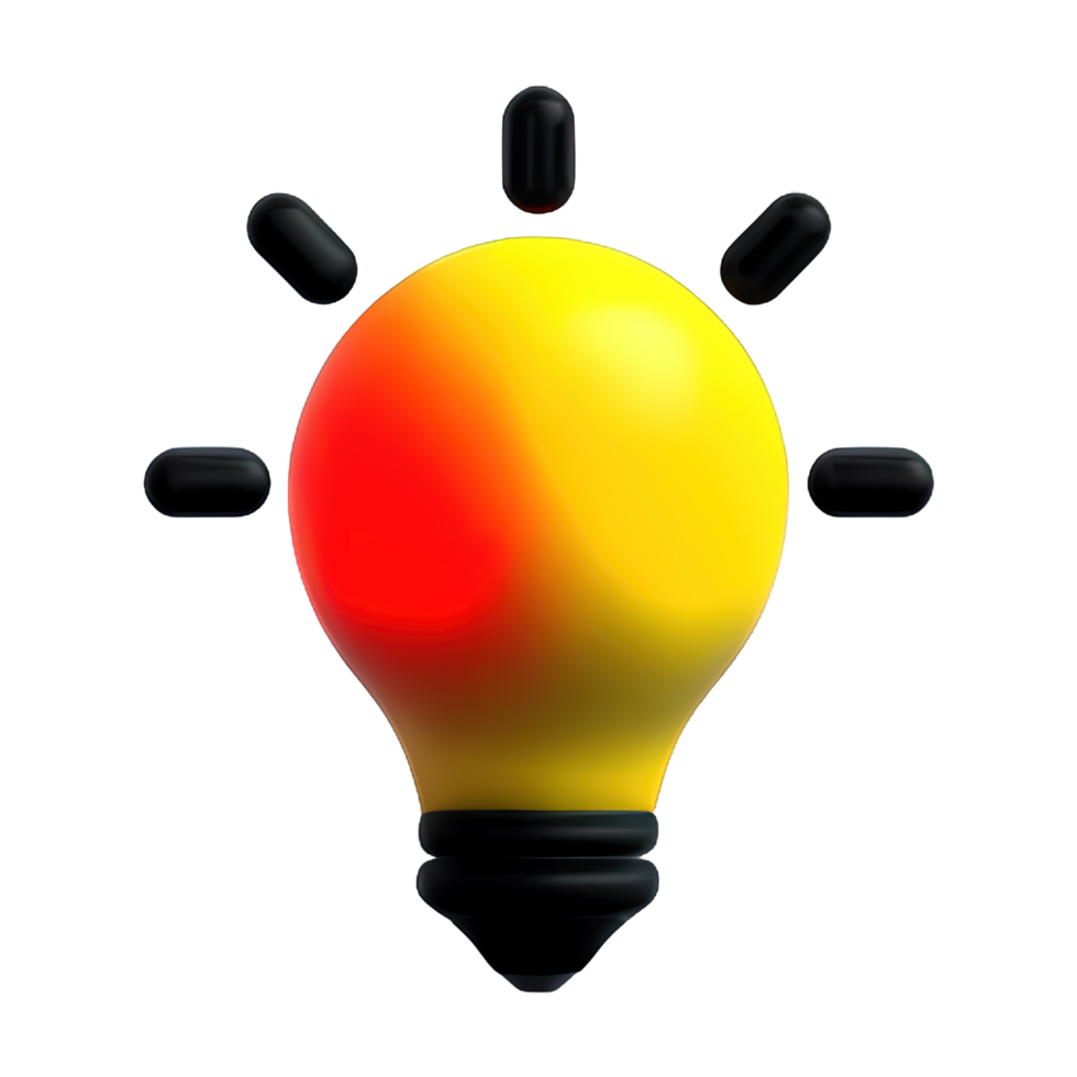 3D Bulb light  icon png