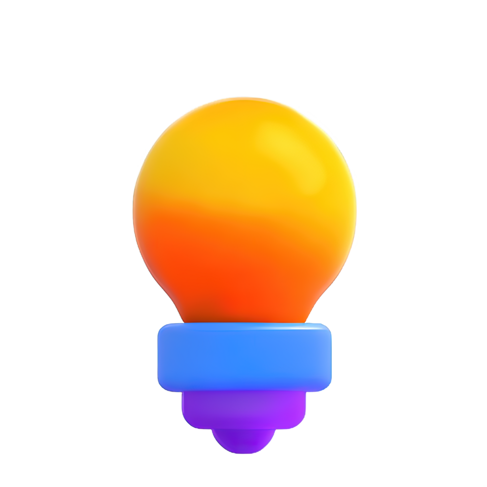 3D Bulb light  icon png