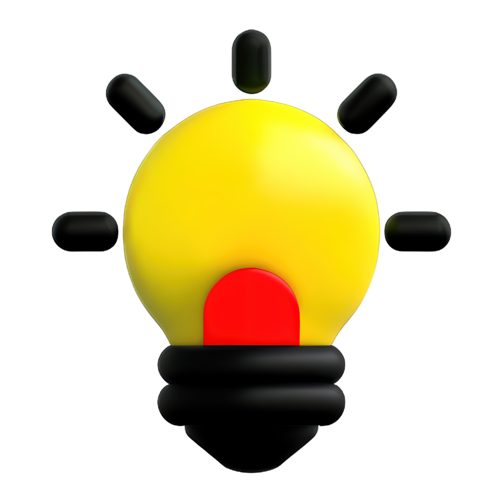 3D Bulb light  icon png