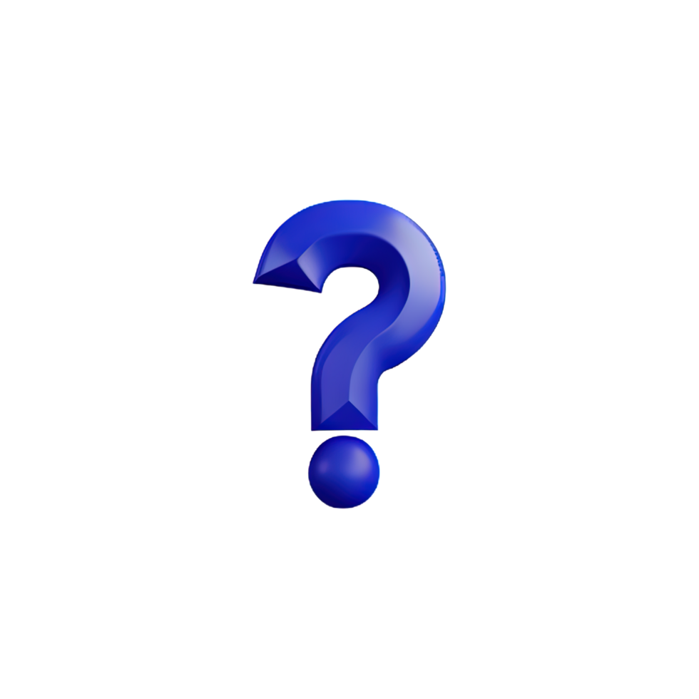 3d question mark icon sign png