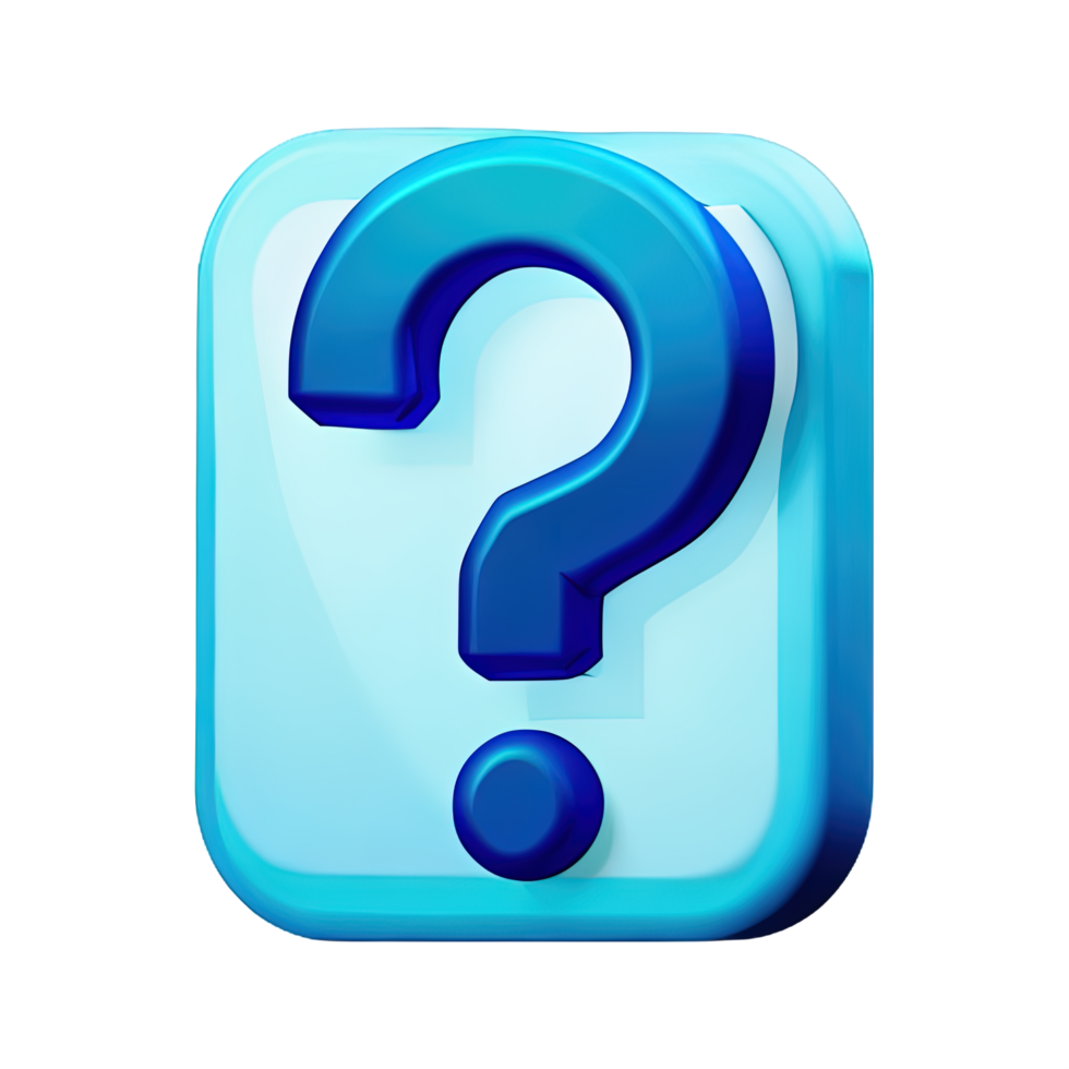 3d question mark icon sign png