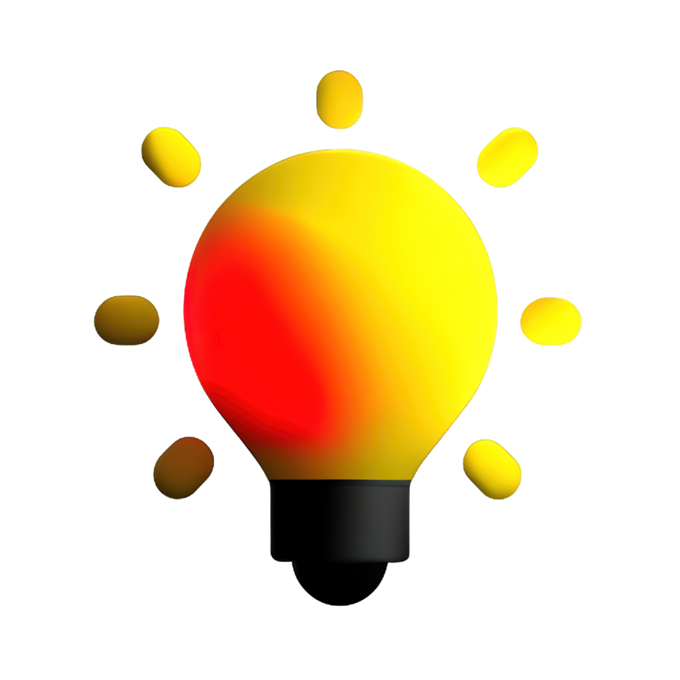 3D Bulb light  icon png