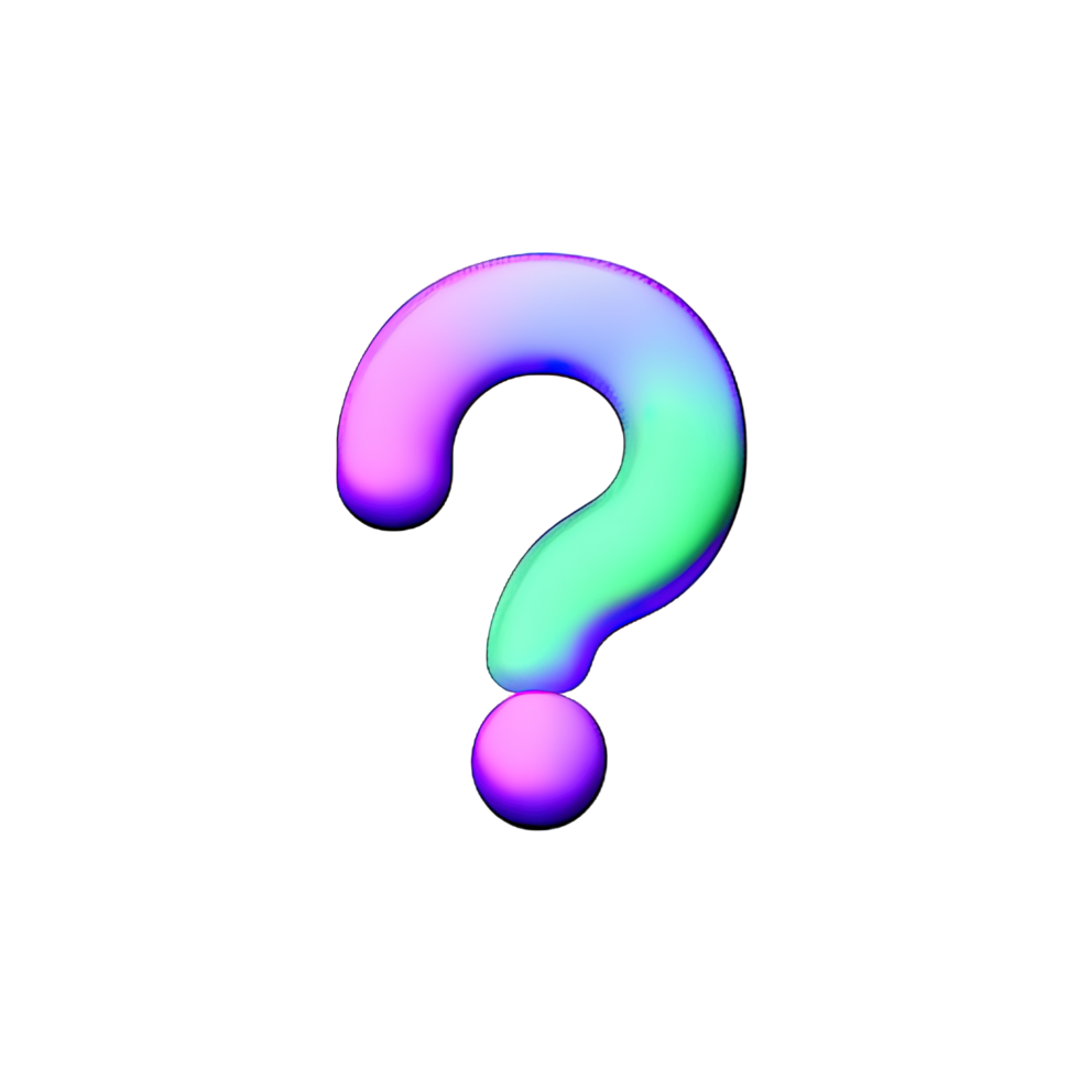 3d question mark icon sign png