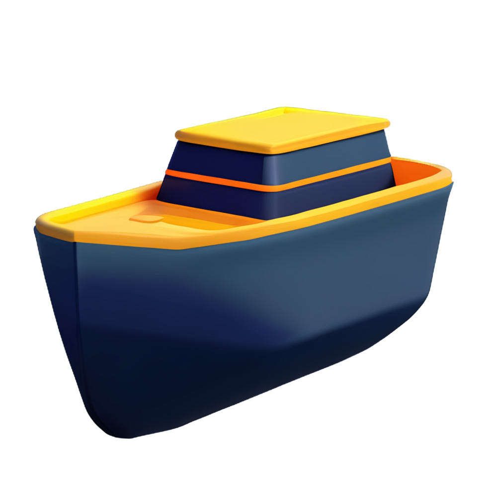 3D Cartoon boat png