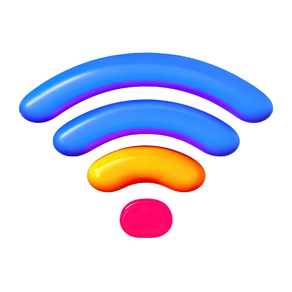 Wireless wifi 3D Icon png