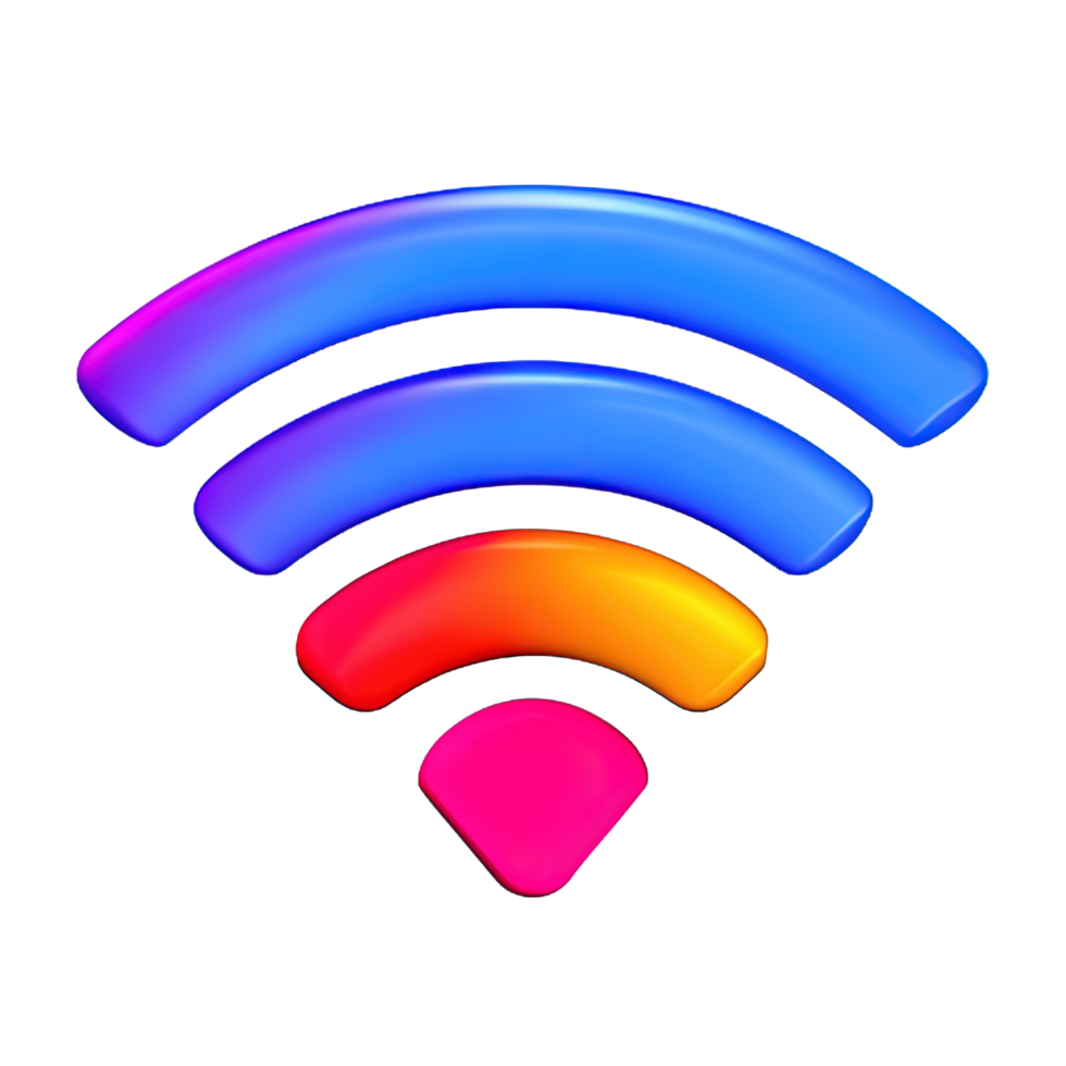 Wireless wifi 3D Icon png