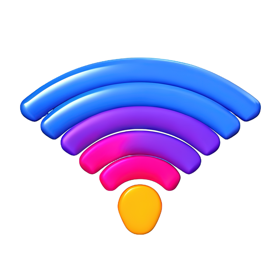 Wireless wifi 3D Icon png