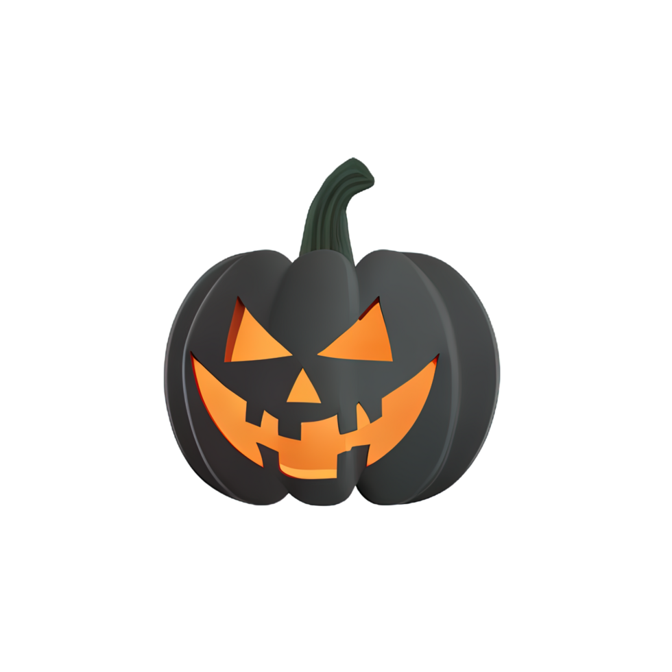 3d pauroso Halloween zucca png