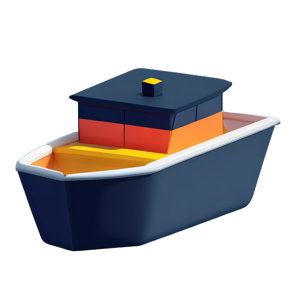 3D Cartoon boat png