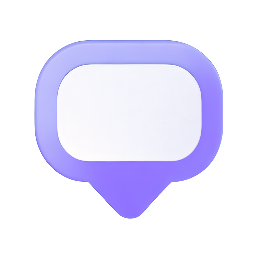 3D speech bubble icons png