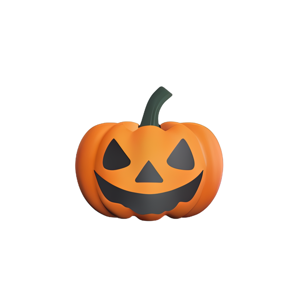 3d scary halloween pumpkin png
