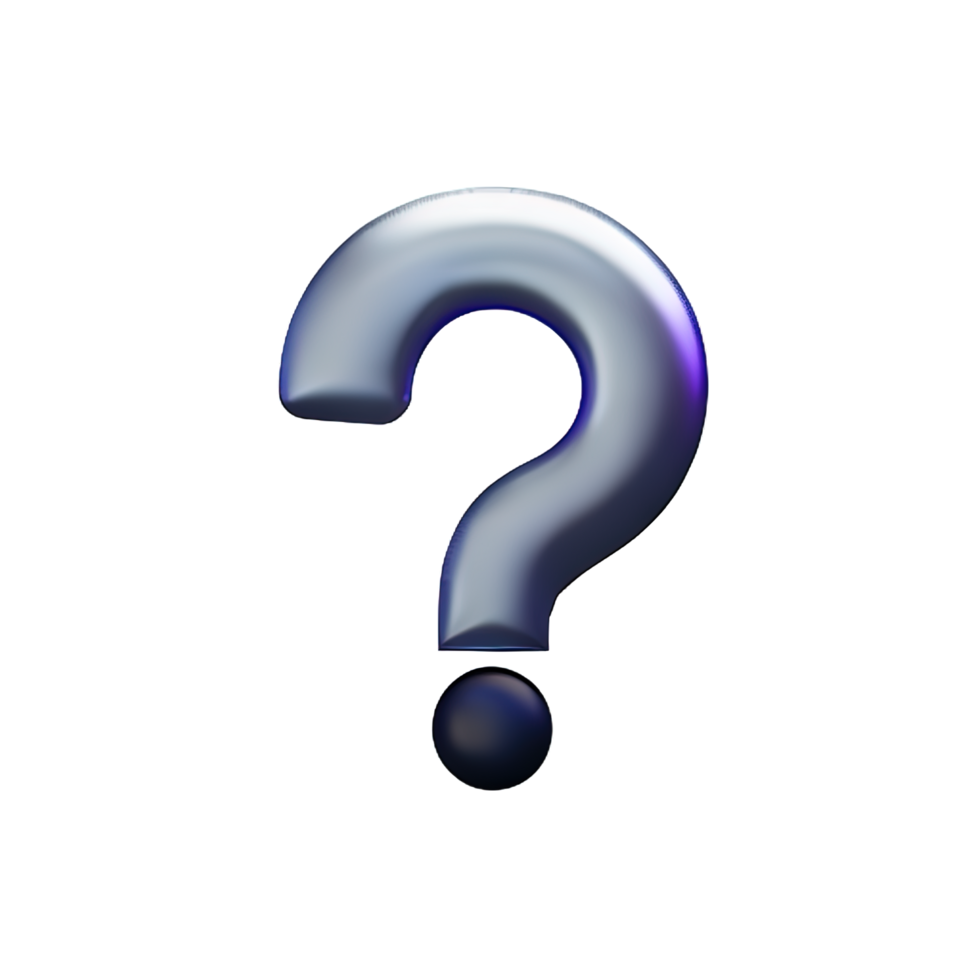 3d question mark icon sign png