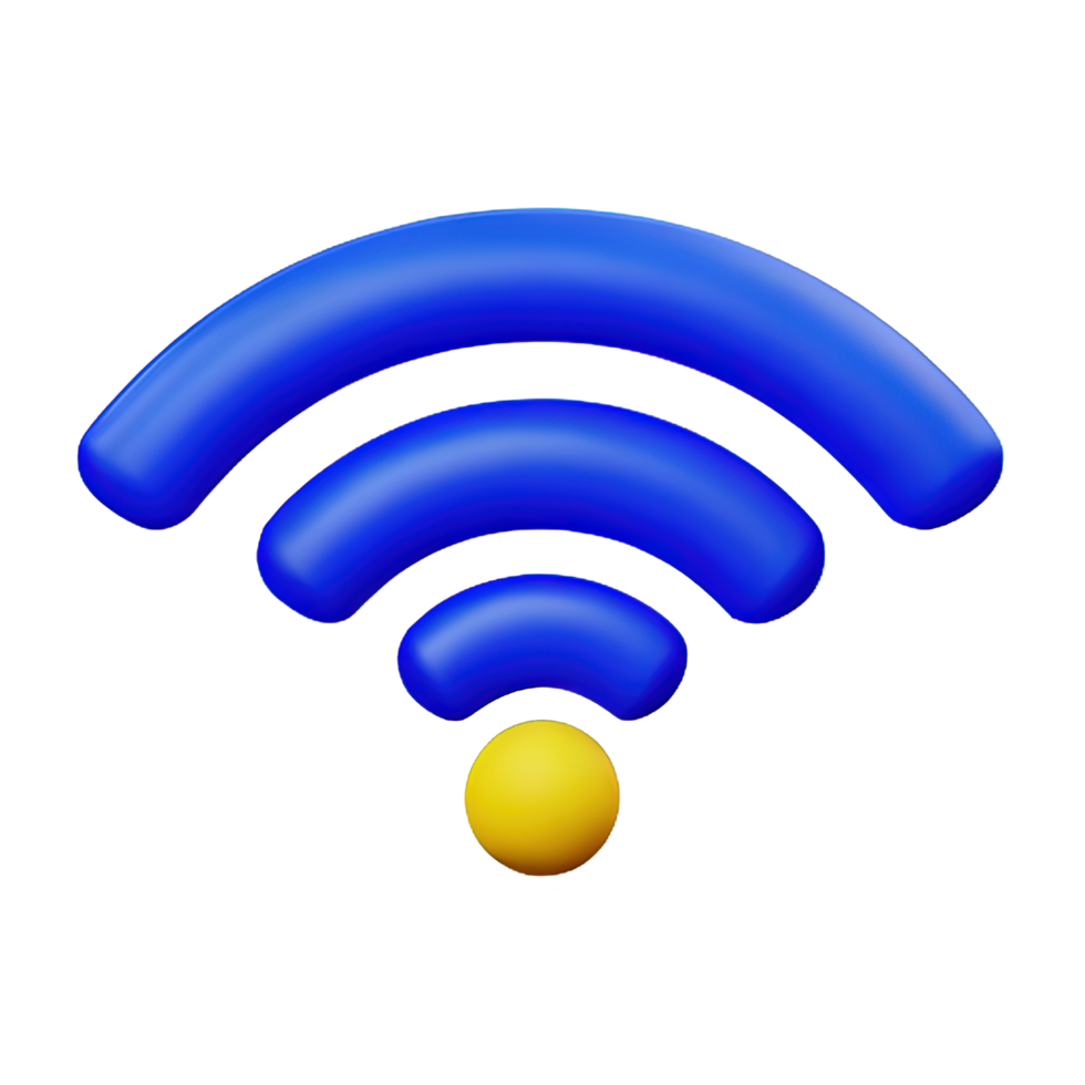 Wireless wifi 3D Icon png