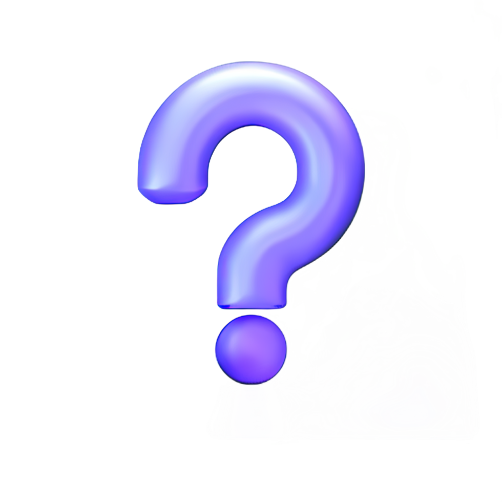 3d question mark icon sign png