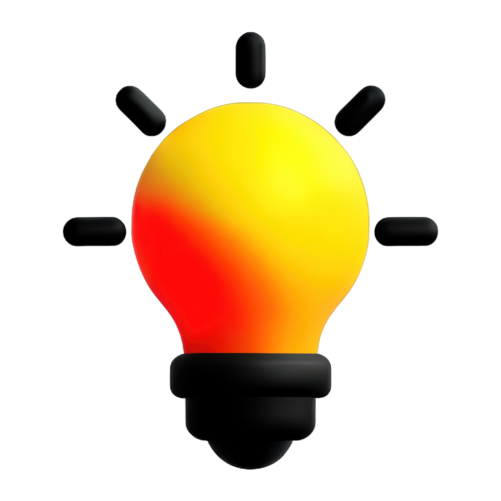 3D Bulb light  icon png