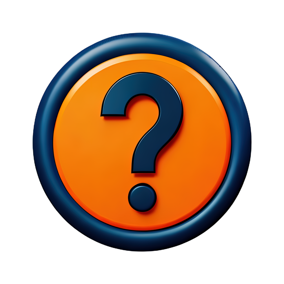 3d question mark icon sign png