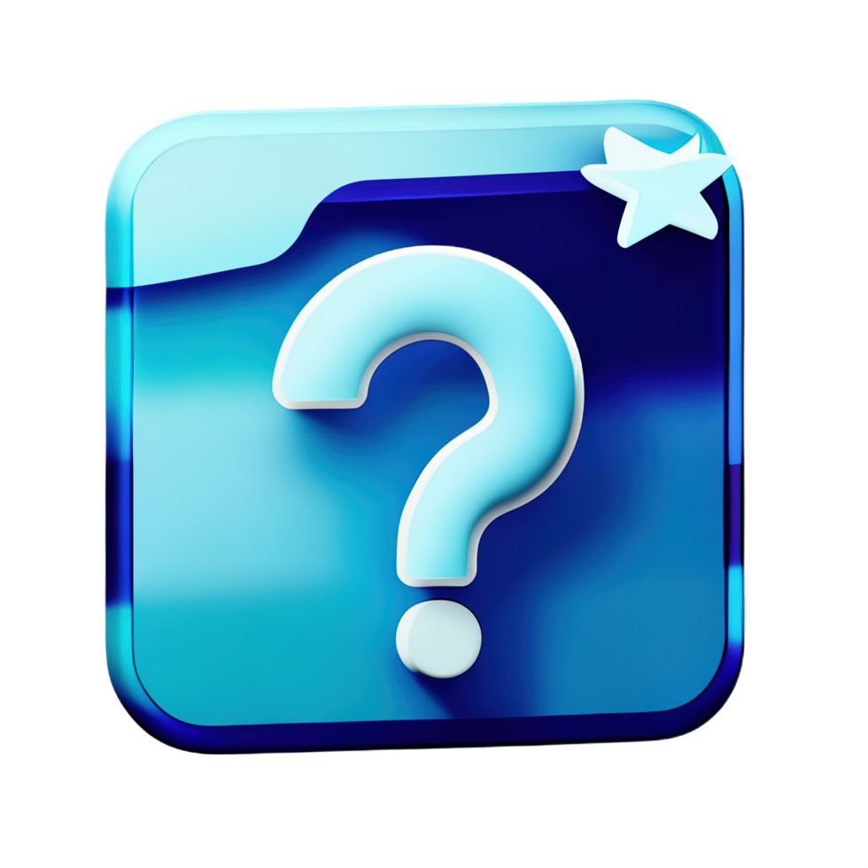 3d question mark icon sign png